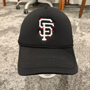 CVRTLA San Francisco Mini Hearts Trucker Hat - Black OSFA Cap